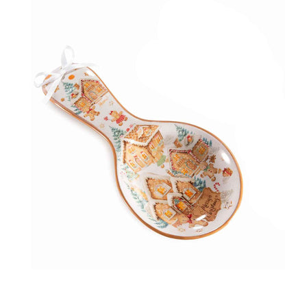 Poggiamestolo casette pan di zenzero con scatola