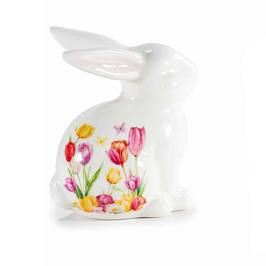 IN ARRIVO Coniglietto in porcellana lucida floral
