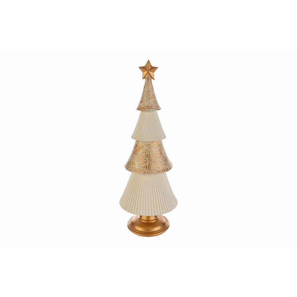 Albero di Natale panna e oro maxi