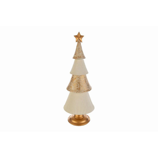 Albero di Natale panna e oro maxi