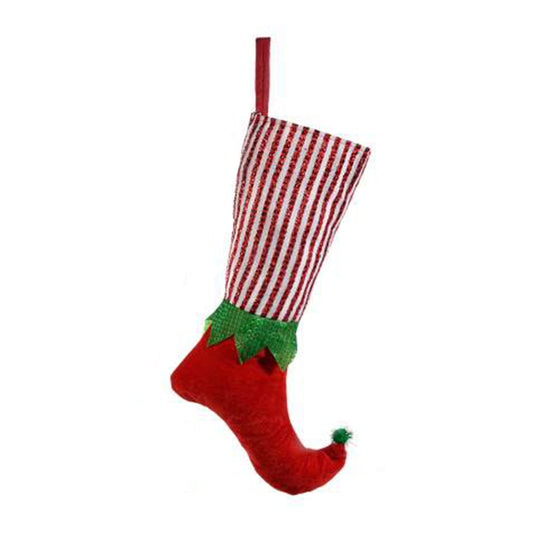 Calza elfo rossa in feltro maxi
