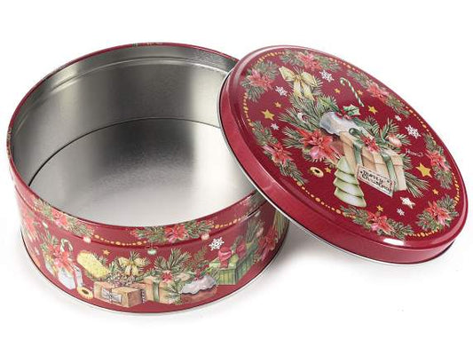 Scatola in metallo tonda vintage