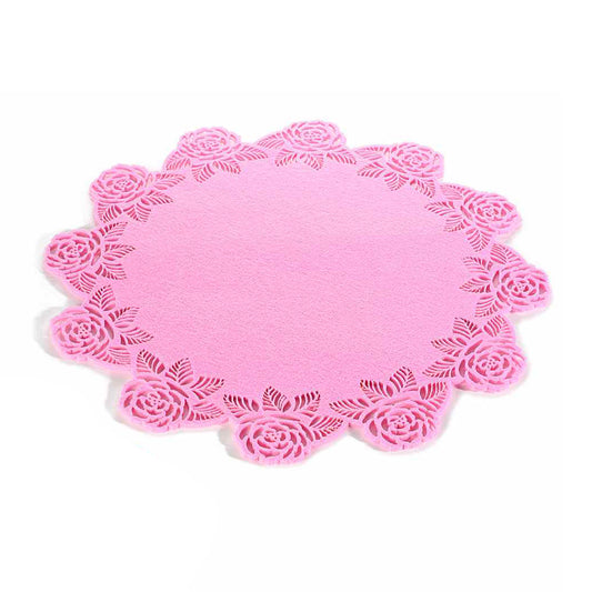 Sottopiatto in panno rosa