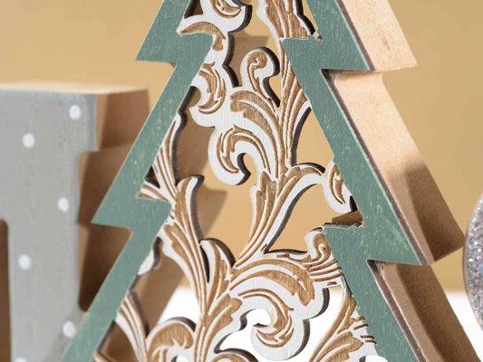 Scritta Xmas d'appoggio in legno