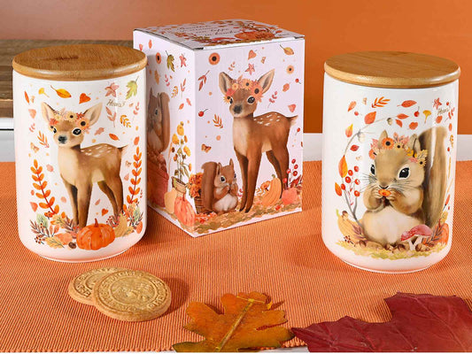 Barattolo cerbiatto con scatola regalo