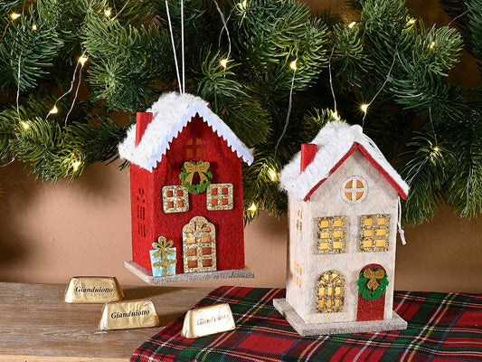 Casetta in panno con luce led