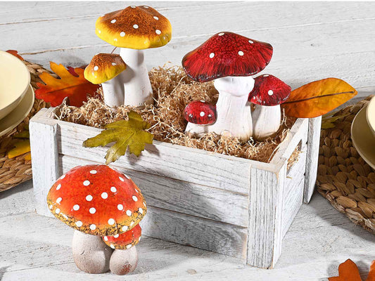 Funghetti in terracotta arancio