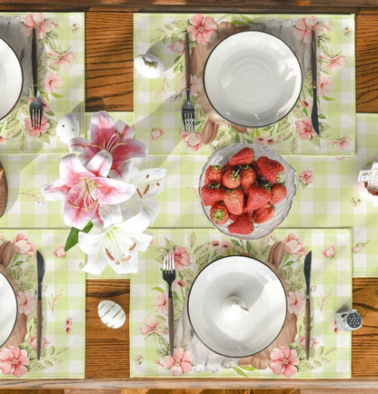 Tovaglietta Pasqua Coniglietti verde - Best Moment Decor