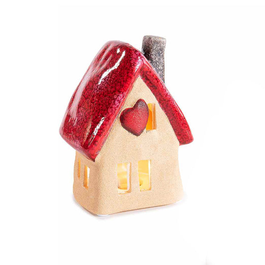 IN ARRIVO Casetta in terracotta rossa con luce led