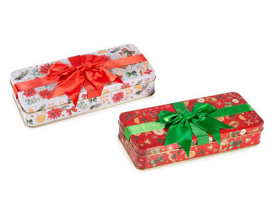 Scatola regalo in latta con fiocco