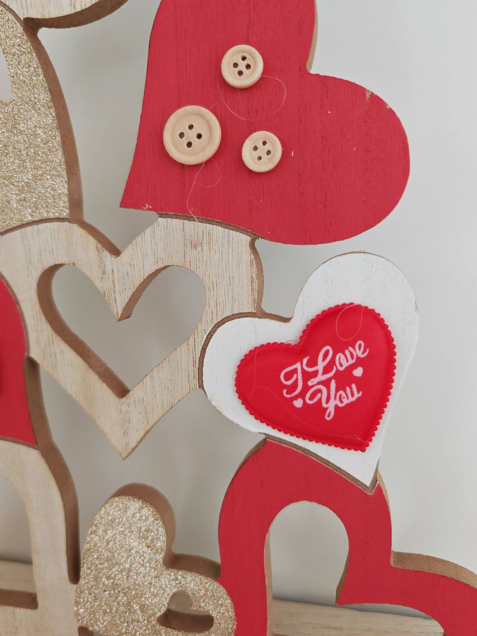 Albero cuori d'appoggio maxi in legno - Best Moment Decor