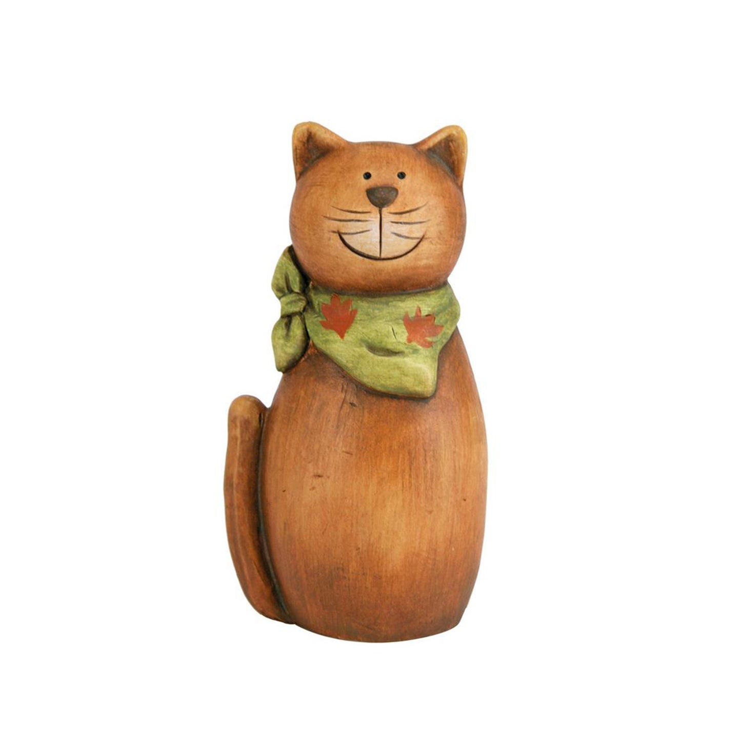 Gatto in terracotta verde medio