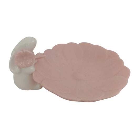 Portacioccolatini / candela in porcellana rosa
