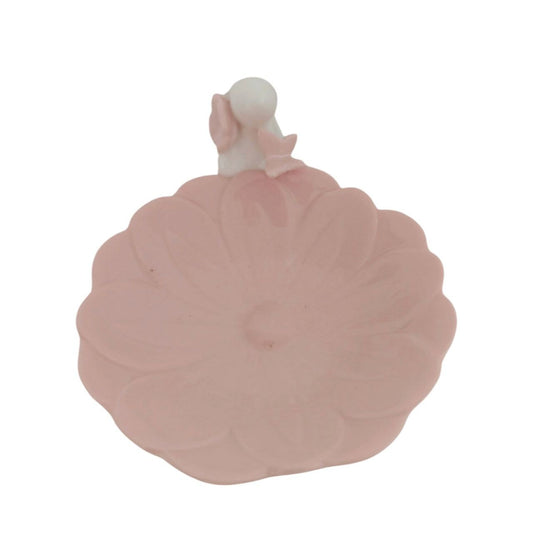 Portacioccolatini / candela in porcellana rosa