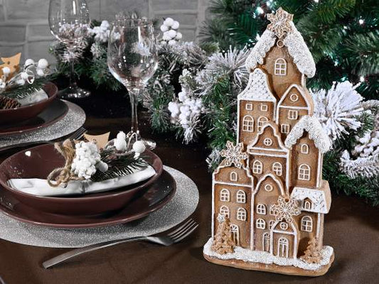 Paesaggio case pan di zenzero in resina