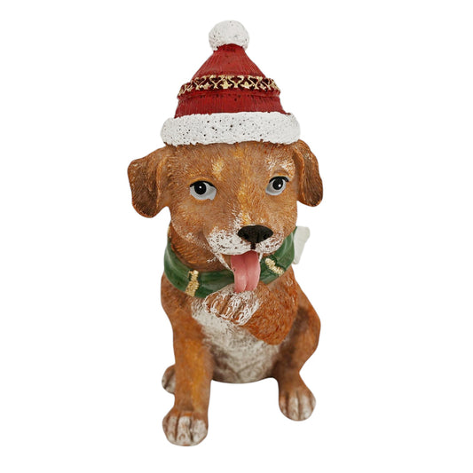 Cagnolino d'appoggio cappello rosso