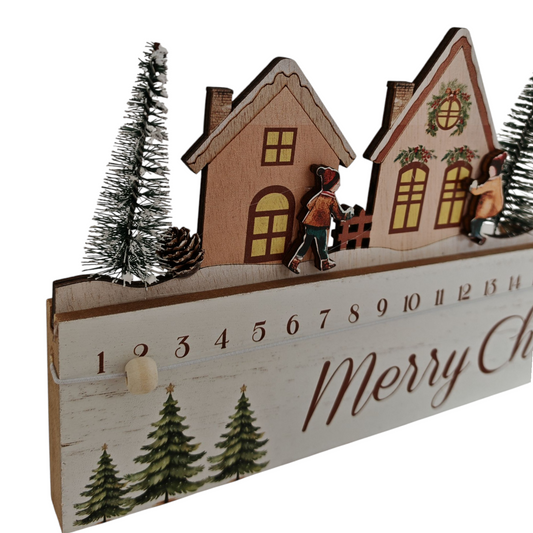 Calendario dell'avvento in legno