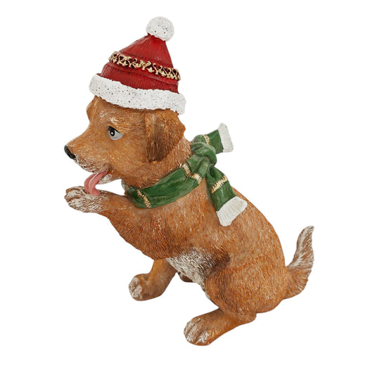 Cagnolino d'appoggio cappello rosso