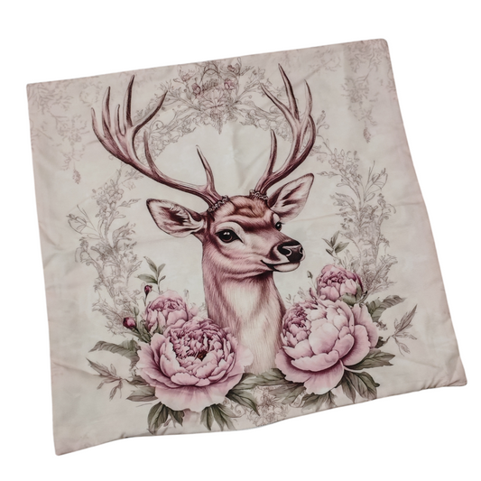 Fodera cuscino cervo rosa