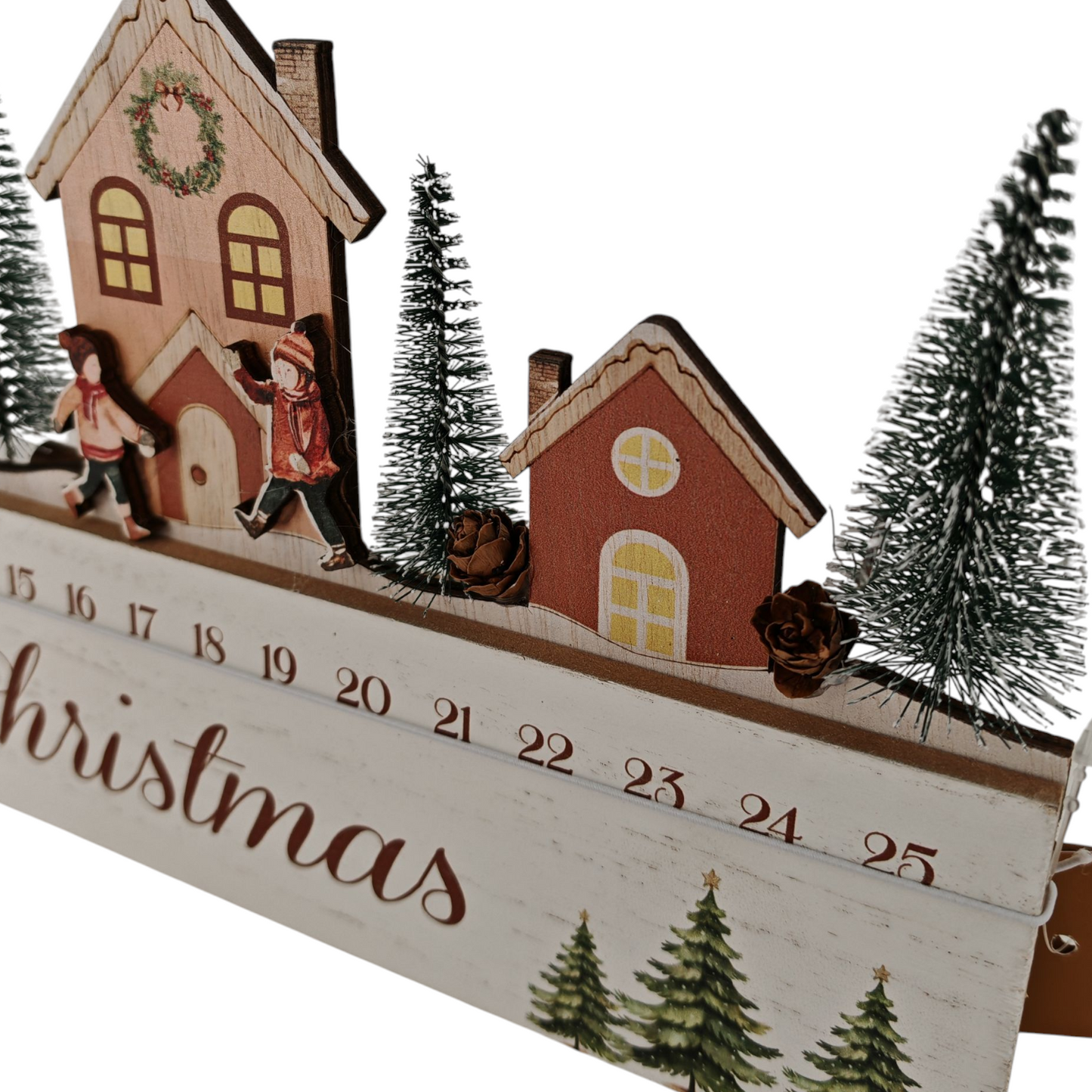 Calendario dell'avvento in legno