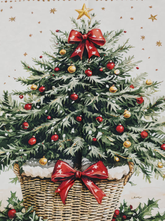 Fodera cuscino albero e stelle