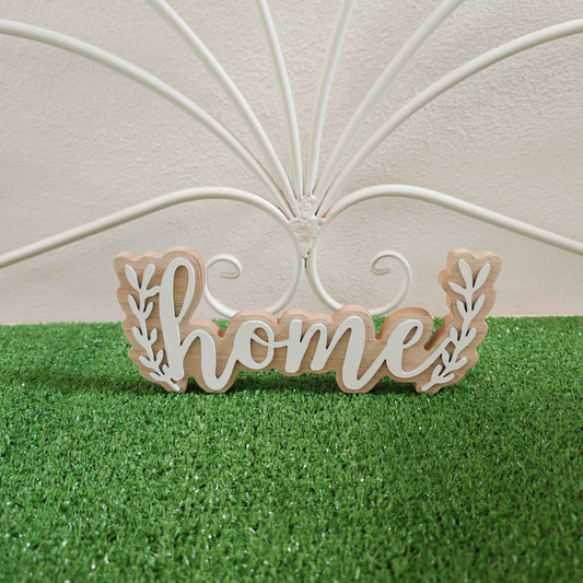 Scritta in legno Home