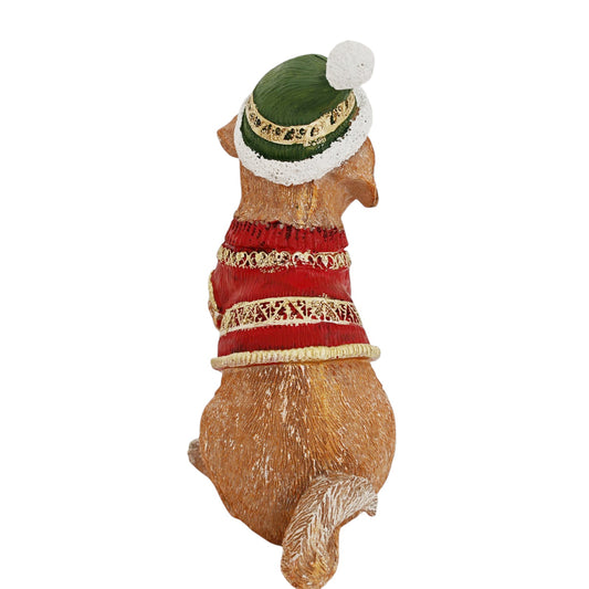 Cagnolino d'appoggio cappello verde