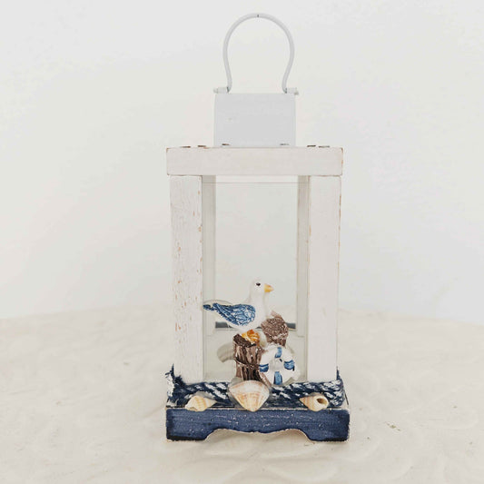 Lanterna in legno gabbiano