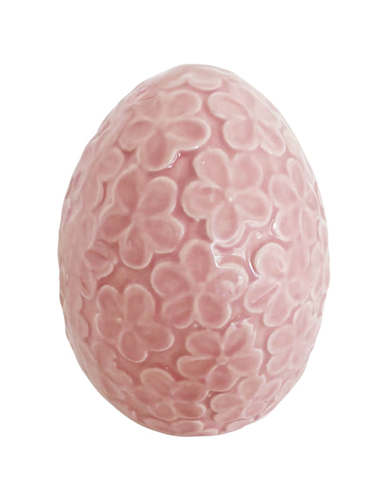 Uovo floreale rosa