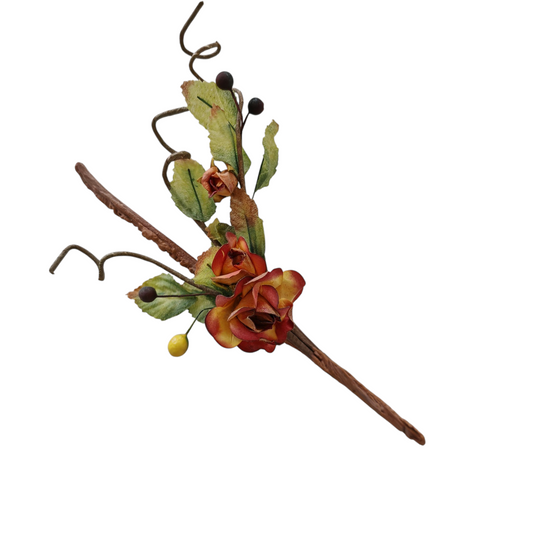 Ramo fiori secchi arancio set 3 pezzi