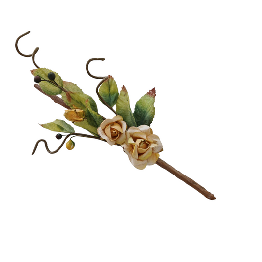 Ramo fiori secchi gialli set 3 pezzi