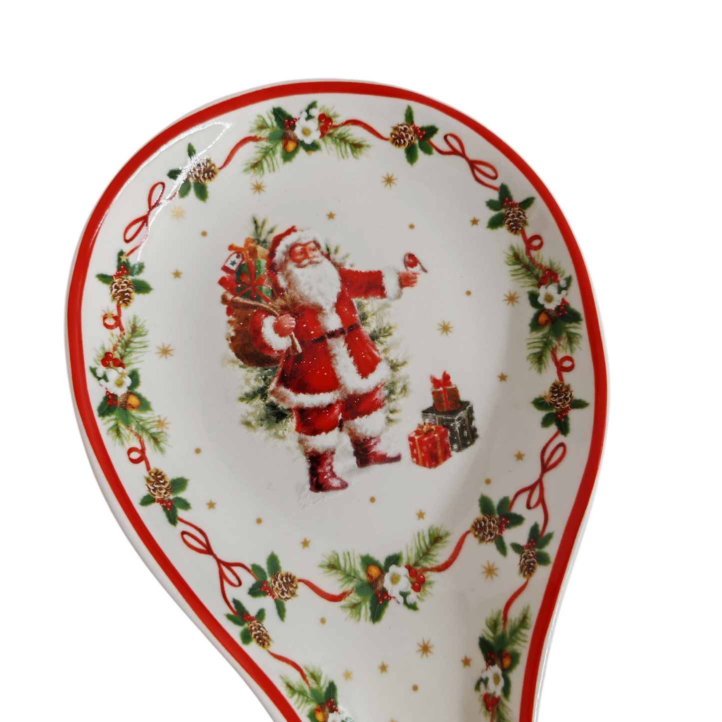 Poggiamestolo Babbo Natale con scatola