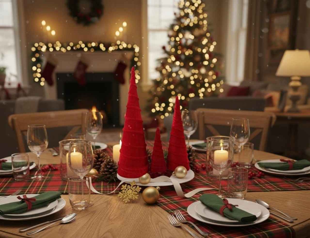 Alberi in velluto centrotavola / decorazioni