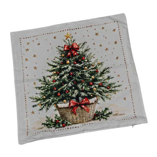 Fodera cuscino albero e stelle