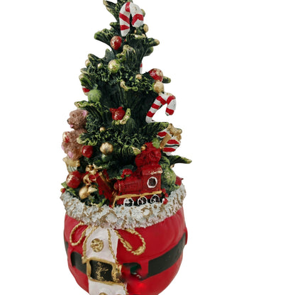 Decorazione d'appoggio albero con orso e regali