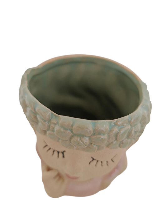 Vaso volto fiori tiffany