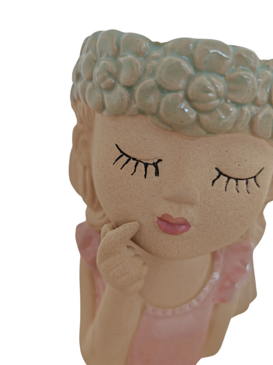 Vaso volto fiori tiffany maxi