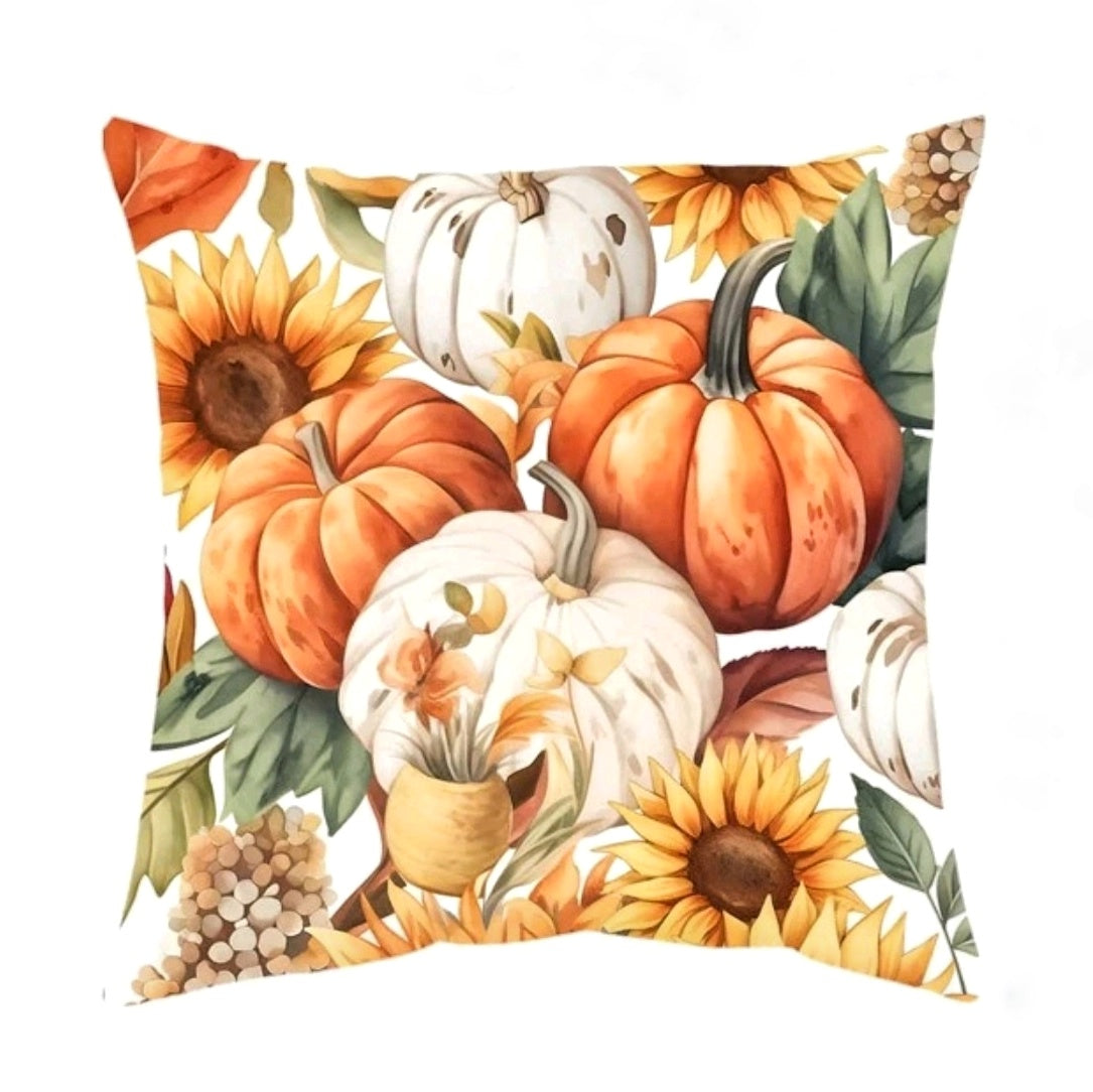 Fodera cuscino zucche e girasoli