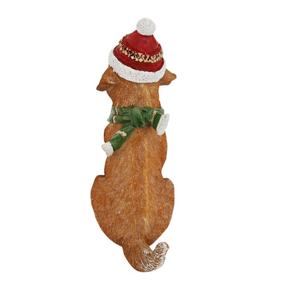 Cagnolino d'appoggio cappello rosso