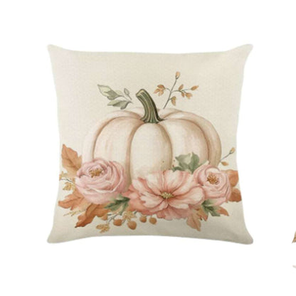 Fodera cuscino zucca e fiori