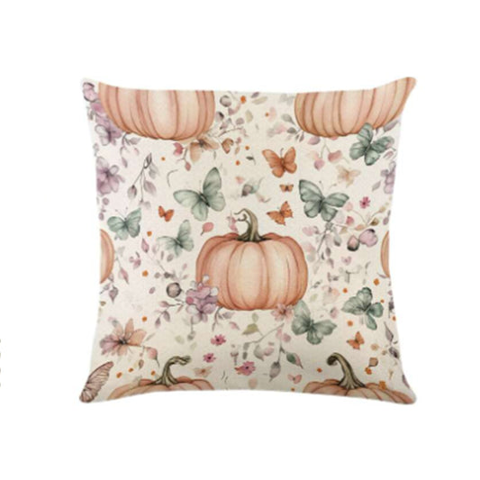 Fodera cuscino zucca e farfalle