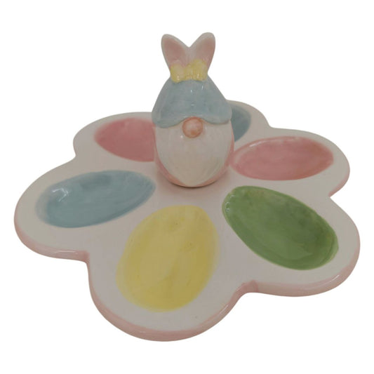 Gnometto portauova in ceramica